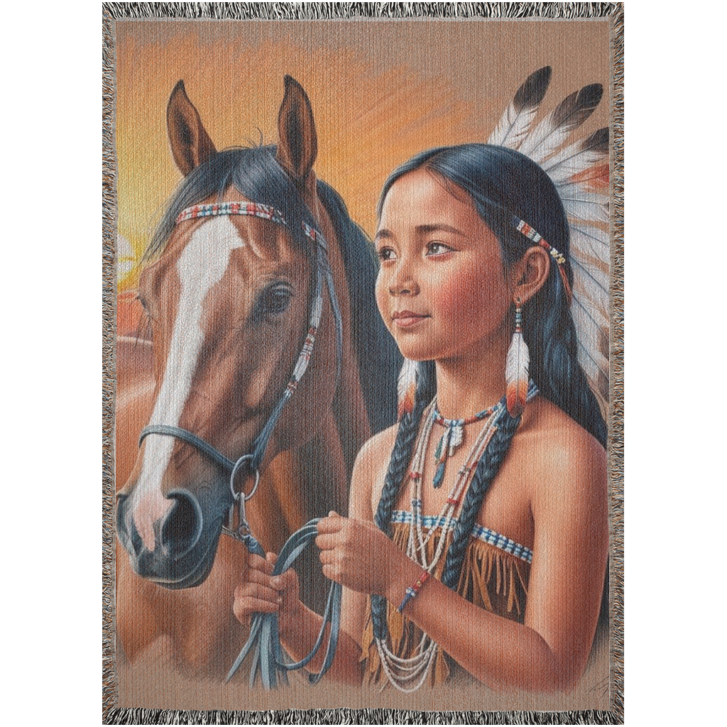 BEYOND THE SUNSET Woven Blanket